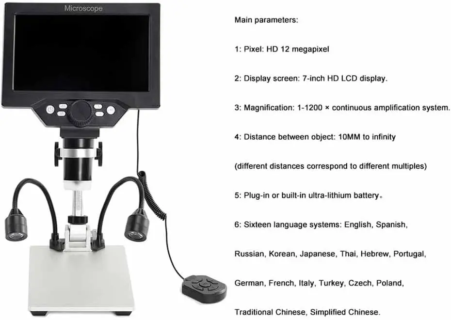 Portable 7_ LCD Digital Microscope 1200X Zoom 12MP High-Resolution for Soldering & PCB Inspection Continuous Magnification A 5.webp