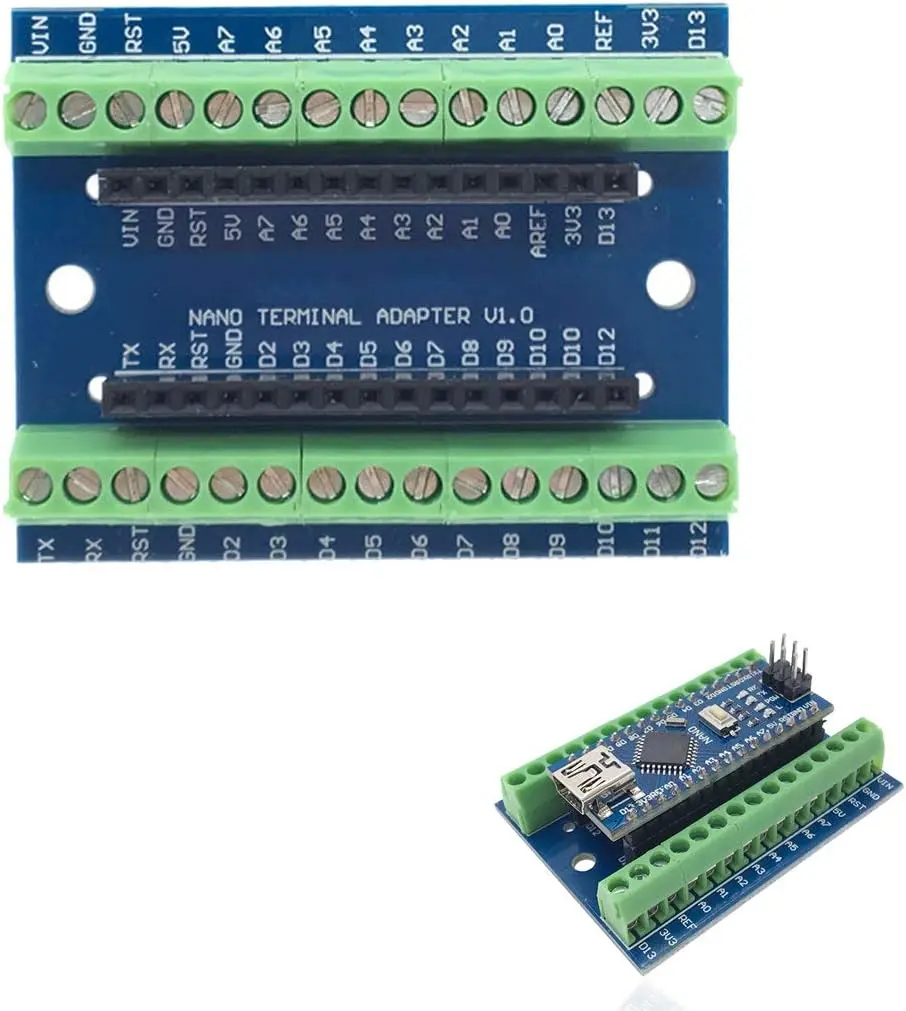 Nano V3.0 3.0 Controller Terminal Adapter Expansion Board Nano IO Shield Simple Extension Plate for Arduino Mano AVR ATMEGA328P 2.webp