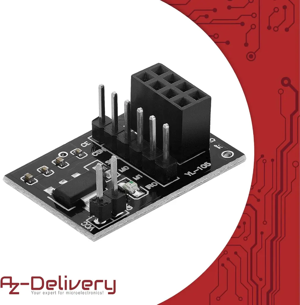 NRF24L01 Adapter for the NRF24L01 RF Wireless Transceiver Module 2.4 GHz 3.3 V with 8 Pins4.webp