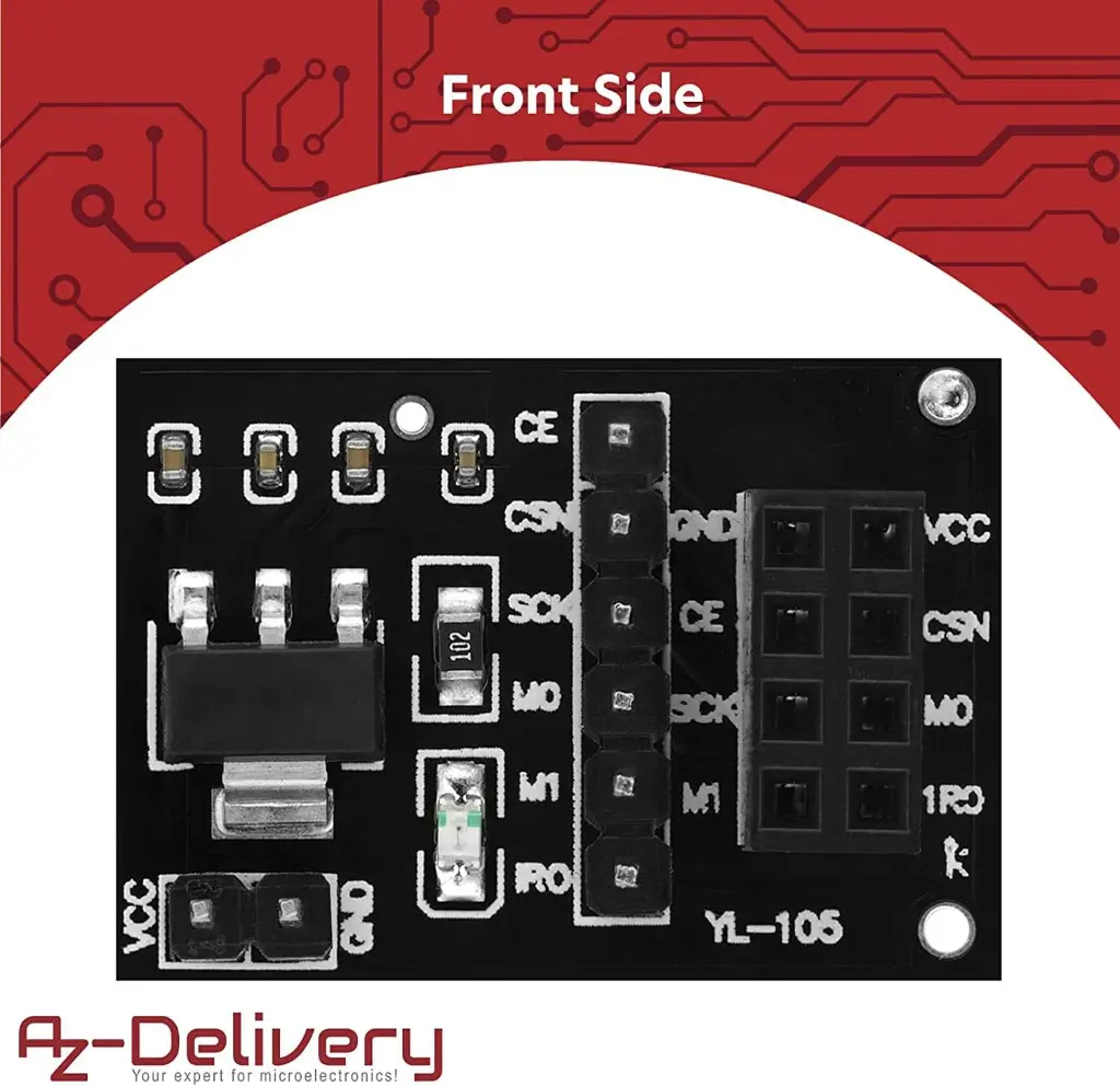 NRF24L01 Adapter for the NRF24L01 RF Wireless Transceiver Module 2.4 GHz 3.3 V with 8 Pins2.webp