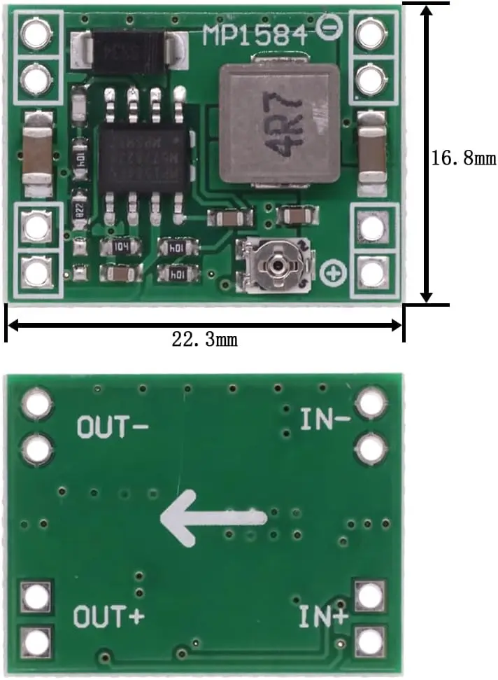 MP1584EN, 24V to 12V 9V 5V 3V, Ultra Small Adjustable DC-DC 3A Step-Down Buck Converter Module for Arduino_1.webp