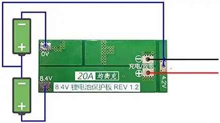 2S 20A 7.4V 8.4V 18650 Lithium Battery Protection Board BMS Balance Version2.webp