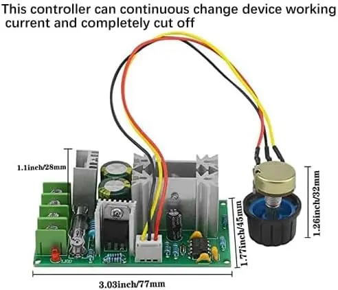 12V 24V 36V 48V  20A DC Motor Controller Set, High-Power Adjustable Speed PWM Drive Module_3.webp