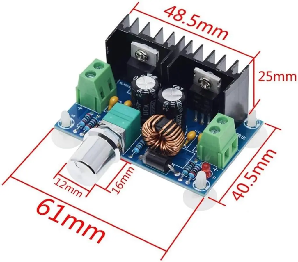 XH-M401 DC-DC, 4–40V to 1.25–36V, 8A 200W Voltage Regulator, Step-Down Converter, Adjustable XL4016E1 PWM Power Supply Module_1.webp