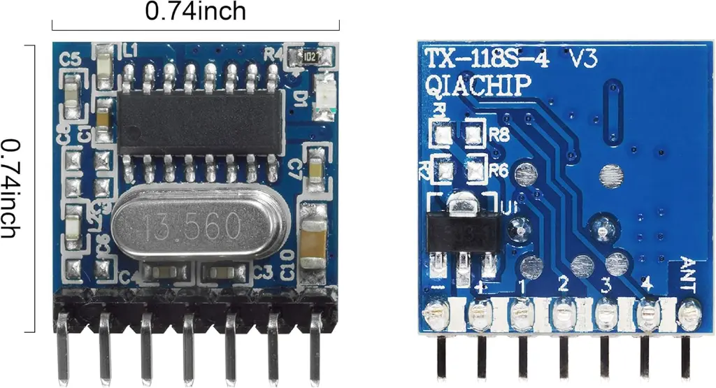 RX480E 433MHz RF Wireless Transmitter and Receiver Module + RF 433MHz Copper Spring Antenna3.webp
