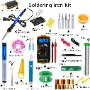 Soldering Iron Kit, 60W Adjustable Temperature, Digital Multimeter, 5pcs Soldering Tips, Wire, Stand, Desoldering Pump, Solder Wick, Tweezers, Welding Tool 2.webp