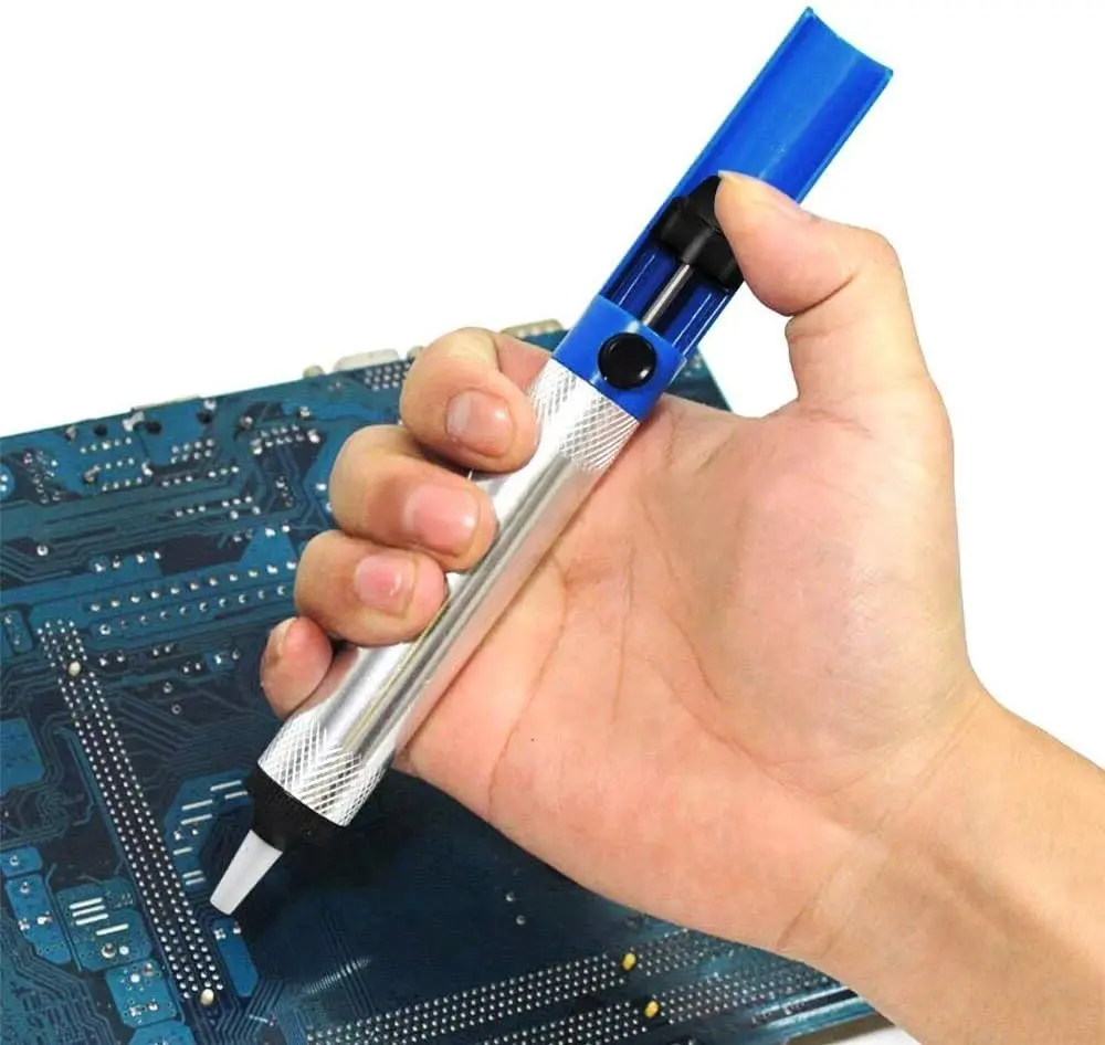 Aluminum Metal Desoldering Pump Suction Tin Gun Soldering Sucker Pen Removal Vacuum Soldering Iron Desolder Hand Welding Tools 4.webp