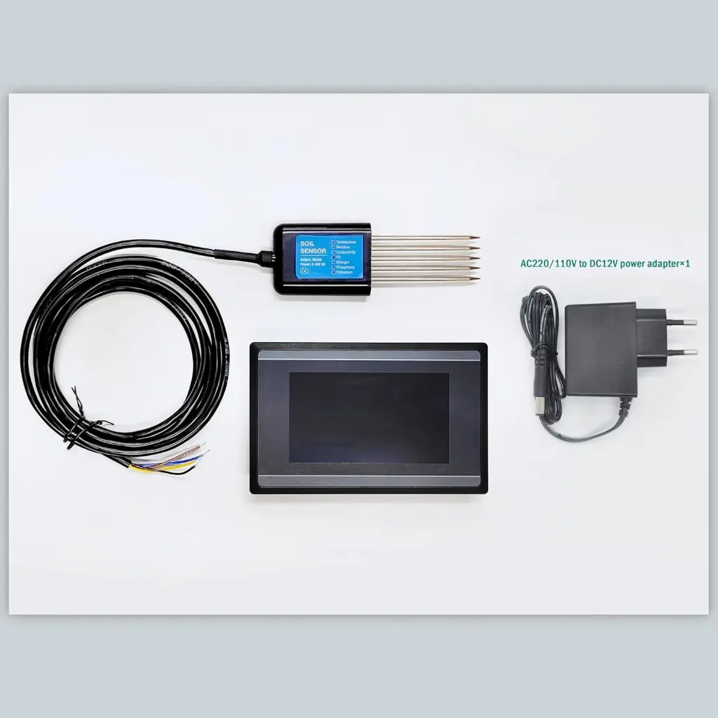 Measurement and Logging Soil Humidity Temperature Humidity EC PH Sensor with HMI Touch Screen 3.webp