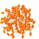 100 pcs 5mm Orange Diffused LED Diode Lights (Colored Lens Round DC 2V 20mA) Lighting Bulb Lamps Electronics Components Indicator Light Emitting Diodes_1.webp