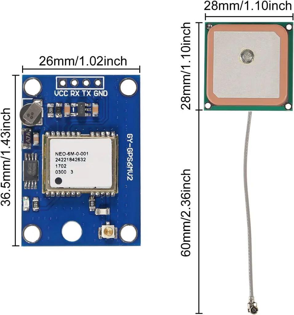 GY-NEO7MV2 NEO-7M GPS Flight Control Module (3 V – 5 V) with High-Power Ceramic Antenna, for Arduino, EEPROM, and APM 2.5_1.webp