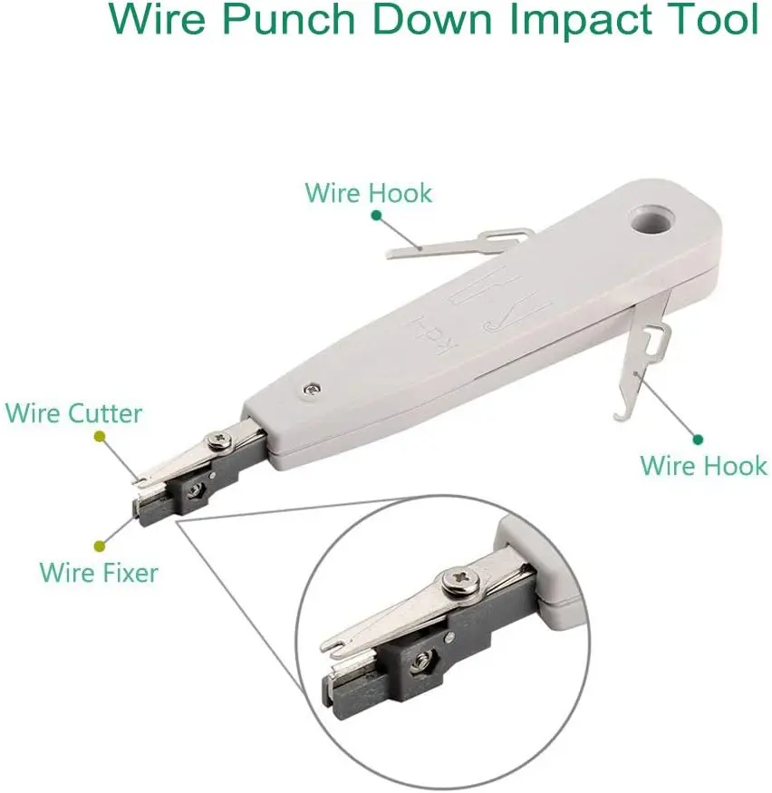 Network Tool Kit Professional Network Maintenance LAN Cable Tester, RJ45 Crimper 9 in 1 Repair Tools RJ45 Crimp Tool, 8P8C RJ45 Connectors, Cable Tester, Screwdriver, Stripping Pliers 3.webp