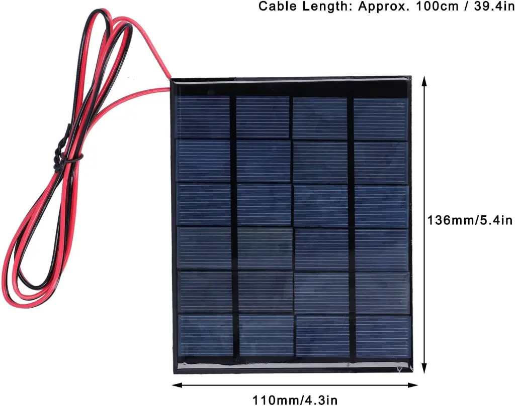DC 6V 2W Solar Panel Cell Power Module Polycrystalline Silicon Solar Panel 100cm Cable DIY Solar Lawn Lights Flashlight Toys_1.webp