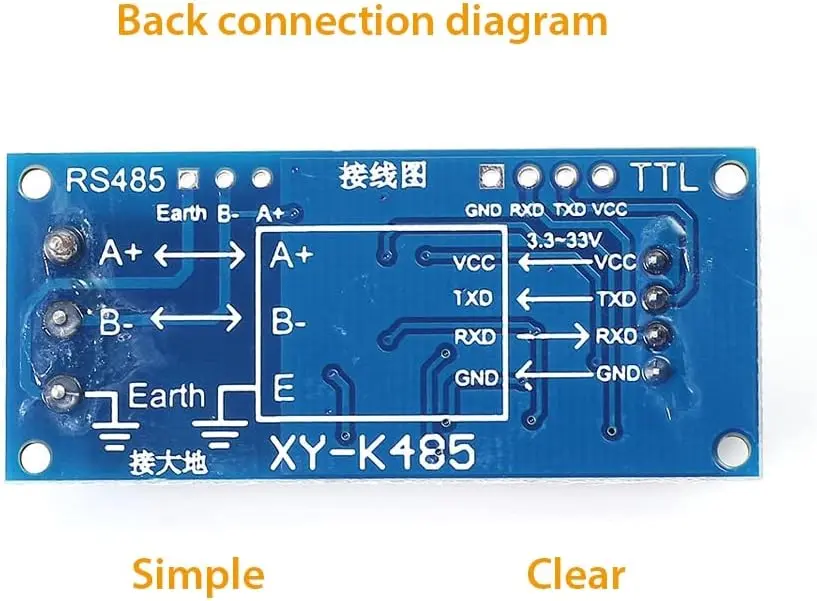 DONGKER TTL vers RS485 Convertisseur XY-K485 TTL-vers RS485 Module convertisseur de port série Contrôle automatique de la direction du flux Carte adaptateur pour AVR3.webp