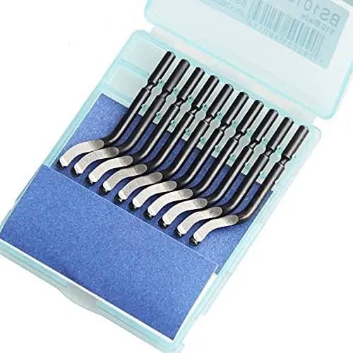1Set Tools Fixed Handle Plastic Burr Pocket Blade Tool NB1100 Scraper+10pc BS1010 Blades Trimming Neaten Deburring Head Cutter_3.webp