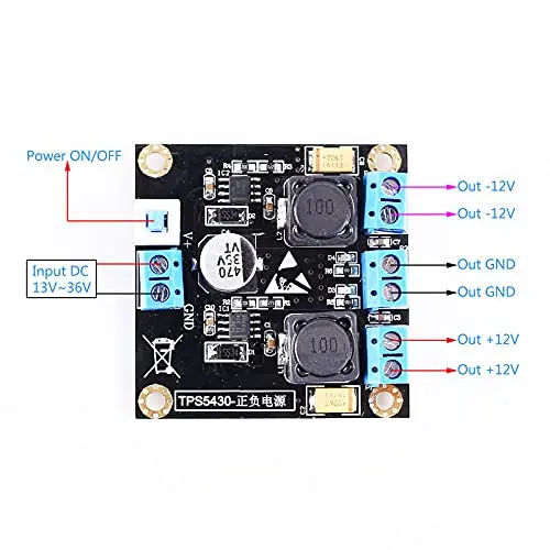 TPS5430 Positive Negative Dual Power Supply Module with Switching 12V Output_1.webp