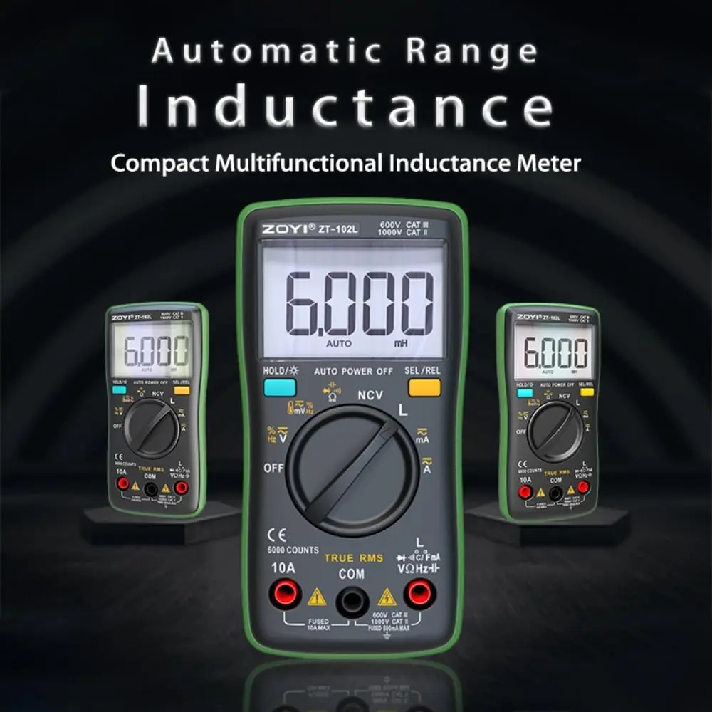 ZT-102L LCR Meter Inductance Tester Digital multimeter TRMS 6000 Counts accurately Measures Inductance Voltmeter Amp Meter ohmmetr Diodes Continuity Duty-Cycle Capacitance for Automotive 1.webp