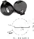 3V CR2032 Coin Cell Battery Holder Socket Holder Case Black_1.webp