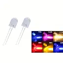 1000 pcs – LED light-emitting diodes, 10 mm round transparent, long leg_1.webp
