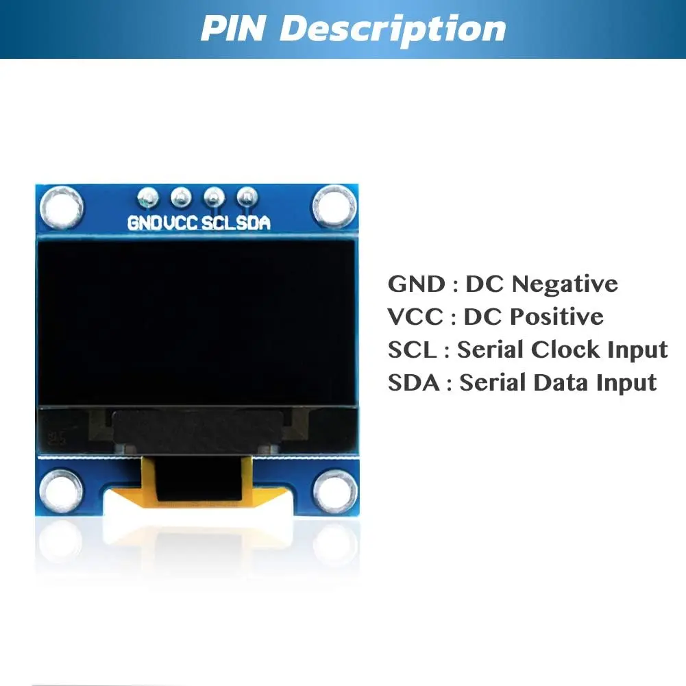 0.96'' I2C IIC 12864 128X64 Pixel OLED LCD Display Shield Board Module 4 Pin for Arduino for Raspberry Pi _1.webp