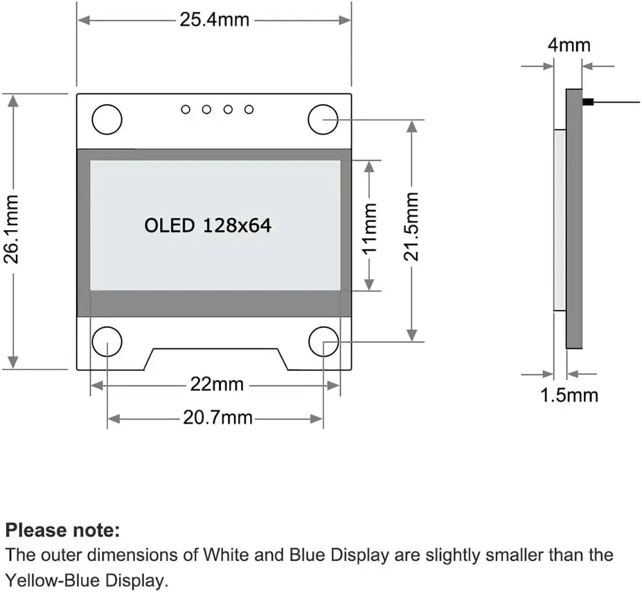 0.96'' I2C IIC 12864 128X64 Pixel OLED LCD Display Shield Board Module 4 Pin for Arduino for Raspberry Pi _3.webp