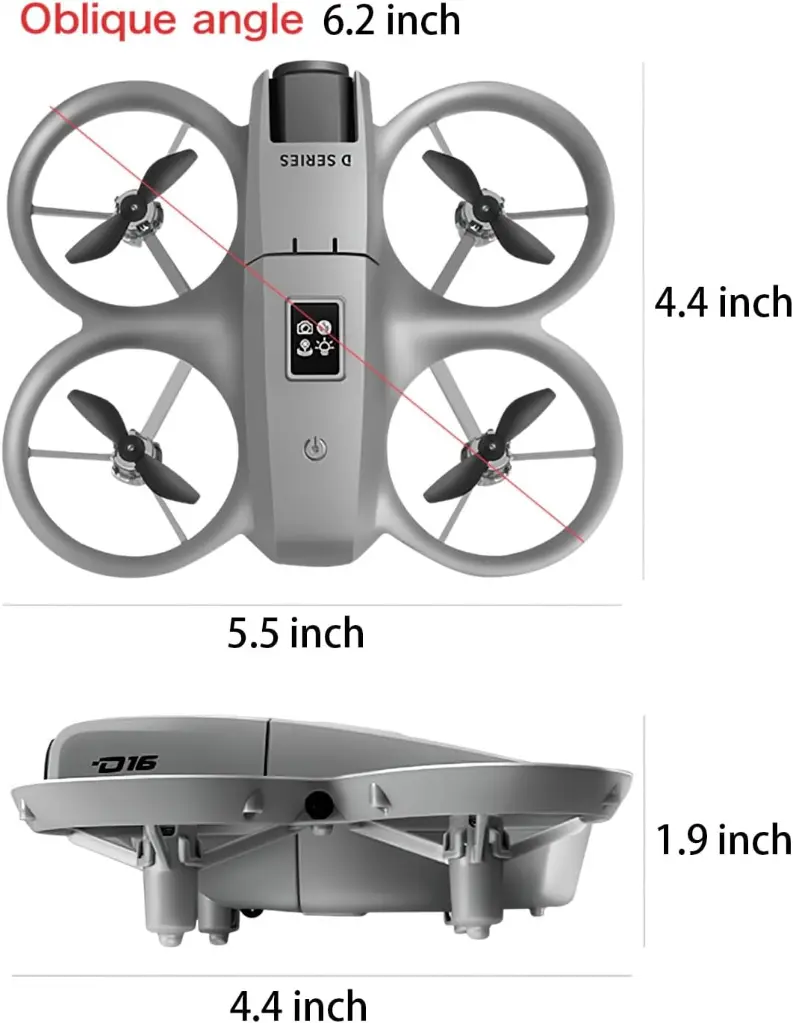 New D16 Dron Dual HD Camera Foldable Remote Control Drone with Optical Fow Hover Auto Intelligent Obstacle Avoidance Indoor and Outdoor Drone 2.webp