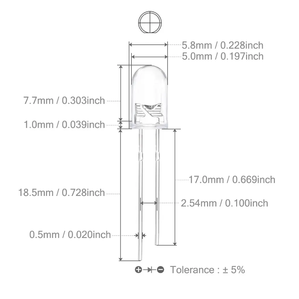 100 pcs 5mm Pink LED Diode Lights (Clear Round Transparent DC 3V 20mA) Bright Lighting Bulb Lamps Electronics Components Indicator Light Emitting Diodes_3.webp