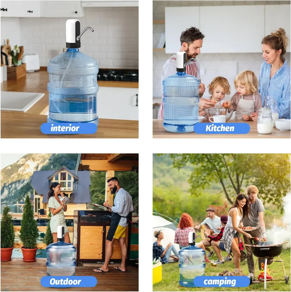 GetKen 5 Gallon Water Table Pump Rechargeable, Water Dispenser for 5 Gallon Bottle Bottom Loading, Portable USB Charging Automatic Drinking Mini Water Jug Dispenser, for Camping, Kitchen6.webp