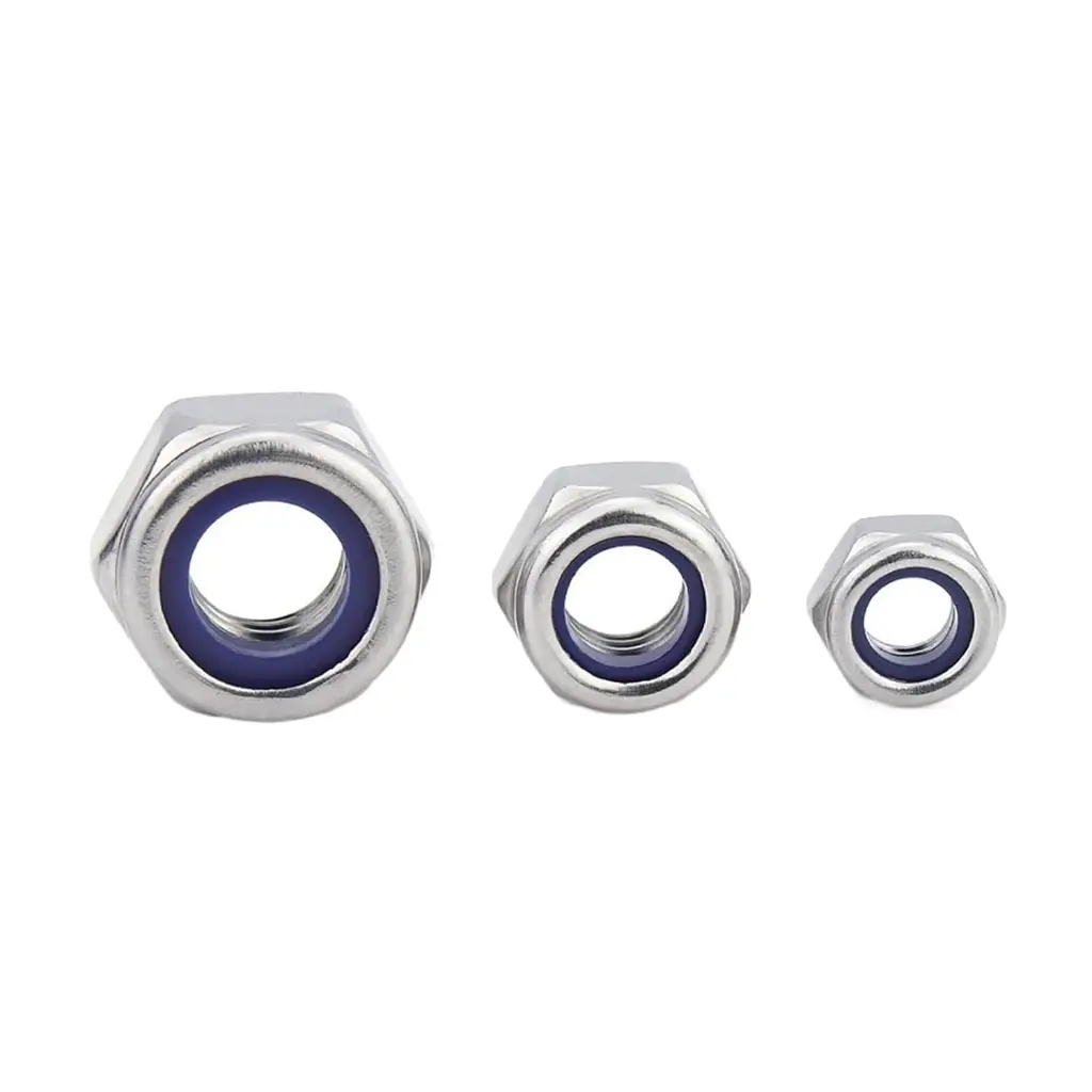 304 Stainless Steel Hex Hexagon Nylon Insert Lock Nut Self Locking Nylock Nut Locknut M2 M2.5 2.webp