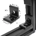 2020 Aluminum Extrusion T Slot Corner Bracket 20 Series Extruded Hardware L Connector with M5 Nuts Bolts for  20mm T V Slot Black Aluminum Profile Rail Accessories1.webp