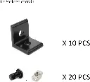 2020 Aluminum Extrusion T Slot Corner Bracket 20 Series Extruded Hardware L Connector with M5 Nuts Bolts for  20mm T V Slot Black Aluminum Profile Rail Accessories3.webp