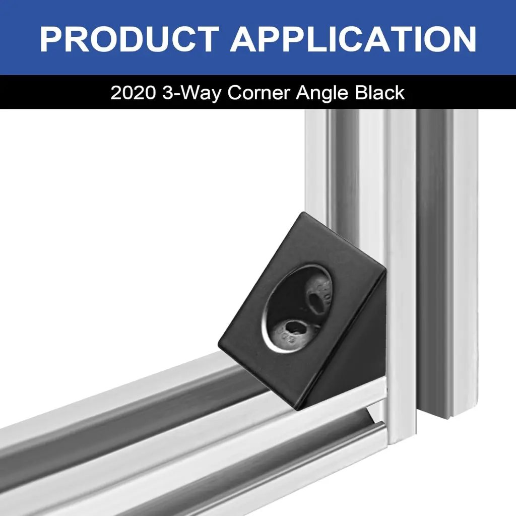 2020 2-Way Corner Angle Bracket Connector 2020 Extrusion Hardware T-Slot V-Slot Accessories with Screws and Nuts for 2020 Aluminum Extrusion Connector 3D Printer Accessories3.webp