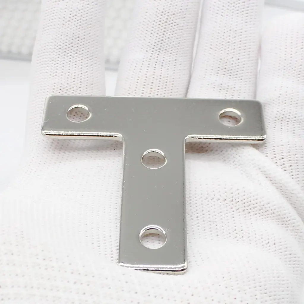 10 Sets Aluminum T Brackets - 10Pcs 2020 Profiles Joint Brackets with 40Pcs M5 T Slot Nuts and Bolts for T Slot Rail 3.webp