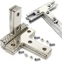 10 Sets Aluminum T Brackets - 10Pcs 2020 Profiles Joint Brackets with 40Pcs M5 T Slot Nuts and Bolts for T Slot Rail 1.webp