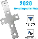 2020 Aluminum Extrusion Profile Connector Cross Shaped Flat Plate Set Included 4PCS Joint Plates, 24Pcs M5 T-Slot Nuts and 24Pcs M5x12mm Screws2.webp