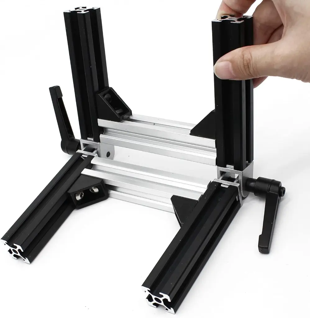 4 Sets Black 2020 Aluminum Extrusion Pivot Hinge Swivel Degree Angle Bracket with Handle for 20 Series 203.webp