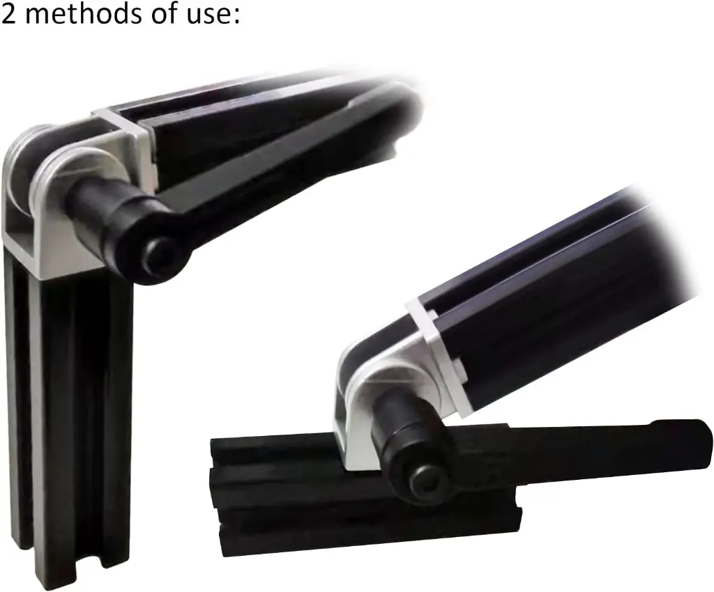 4 Sets Black 2020 Aluminum Extrusion Pivot Hinge Swivel Degree Angle Bracket with Handle for 20 Series 204.webp