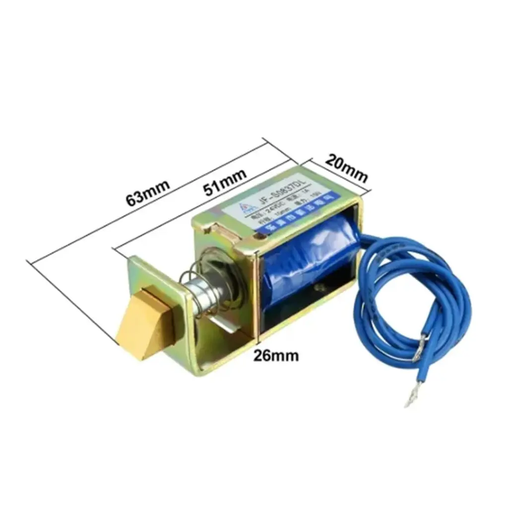 JF-S0837DL 10mm Stroke 1.5Kg 15N Force Pull Type Open Frame Actuator Solenoid Electromagnet DC 6V 12V 24V 1A Door Lock Assembly(12V) 2.webp