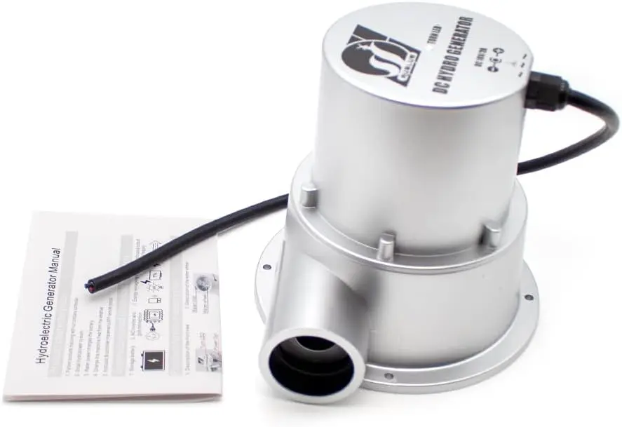 Mini Hydroelectric Generator, Water Flow Turbine Type Outdoor Small DIY Hydro Generator System with DC Brushless Motor 18V 150W (50, watts) .webp