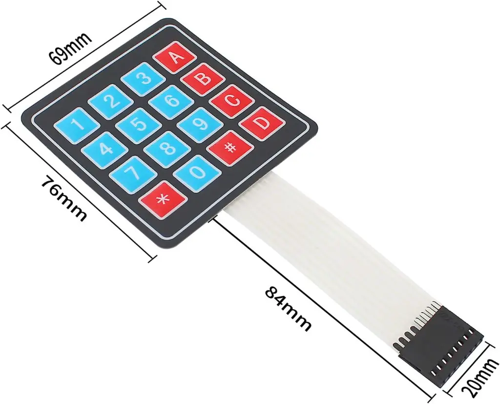 4x4 Keypad 16 Key Matrix Array Membrane Switch Keypad Keyboard for Microcontroller _1.webp