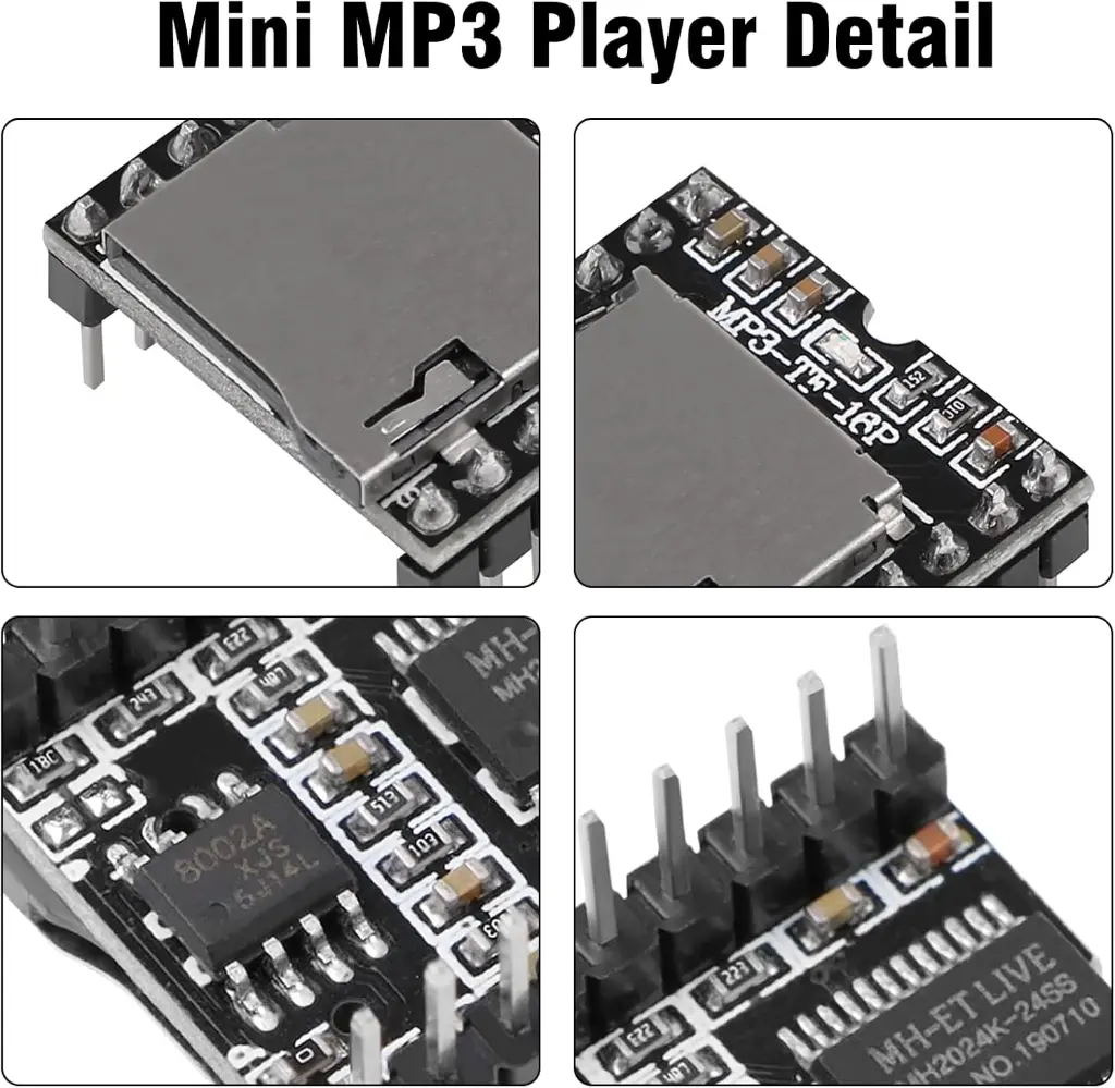 Mini MP3 player, MP3‑TF‑16P V3.0, DFPlayer, compatible with Arduino._1.webp