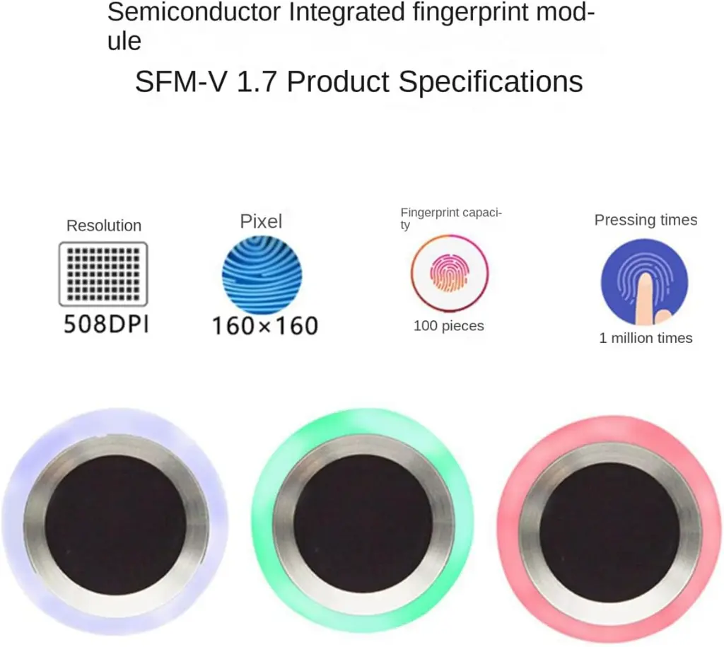Integrated Semiconductor Fingerprint Sensor Module SFM‑V1.7_2.webp