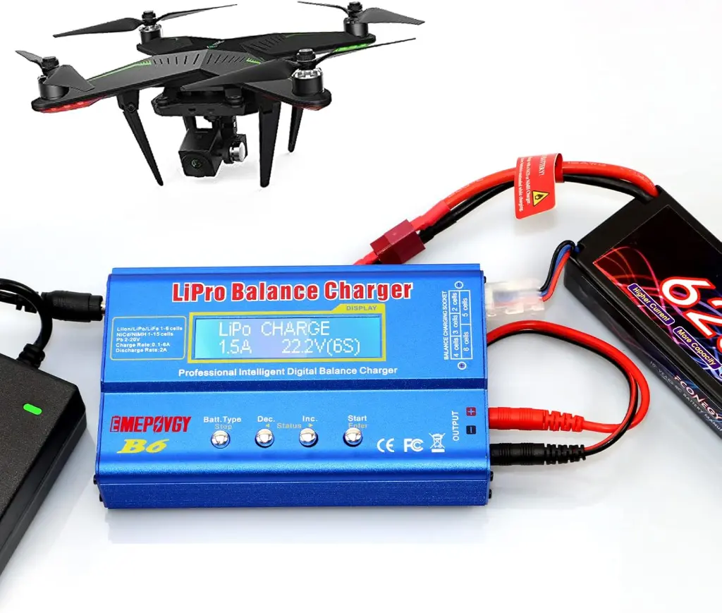 B6 Lipo Battery Balance Charger 80W 6A Discharger for NiMHNiCd (1-15S) LiPoLi-ionLife Battery (16S) RC Hobby Batteries Balance Charger with AC Power Supply 5.webp