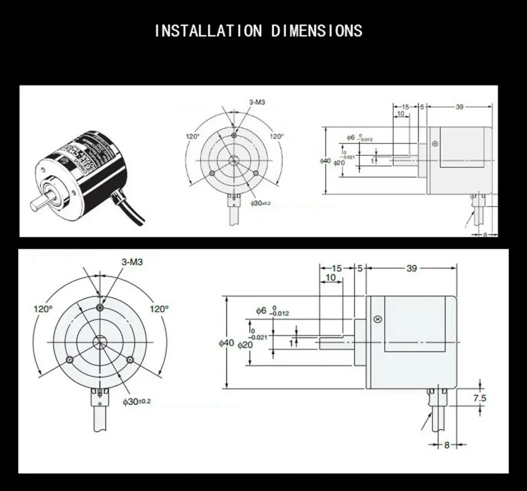 OMRON 100P Incremental Rotary Encoder 100pr 12~24V DC E6B2-CWZ5B PNP2.webp