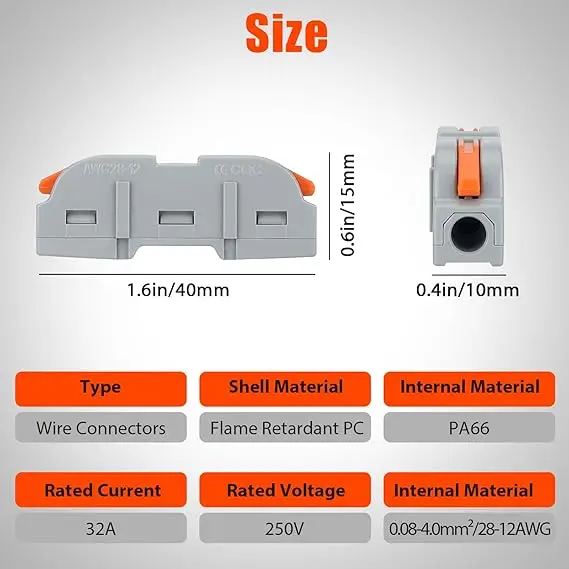 Connecteur de fils compact pour 1 épissures en ligne 1.webp