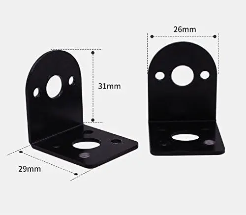 25mm DC Gear Motors Mounting Bracket, Iron Anti-Rust Gearbox L-Shape Fixed Seat, Gear Reduction Motor Holder support