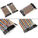40 Pin, 10 cm Dupont Breadboard Cables,  Male to Female, Male to Male, Female to Female,  Coloured Ribbon Connection Wires Electrical Cable Jumper