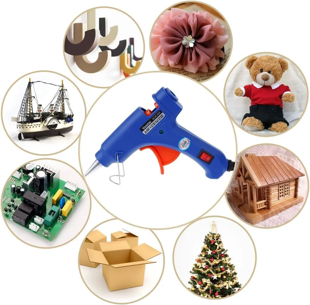 20W Hot Melt Glue Gun Mini Household DIY Guns Thermo Electric Repair Tool Use 7mm Glue Sticks
