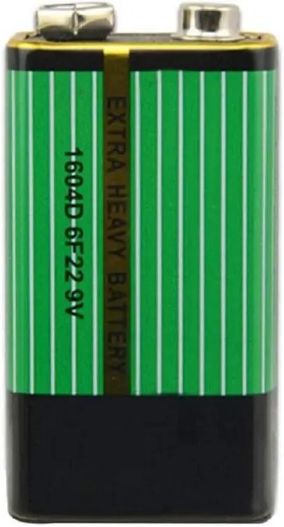  6F22 1604D, 9 V – Piles primaires au zinc‑carbone pour alarmes et microphones sans fil, sans mercure.