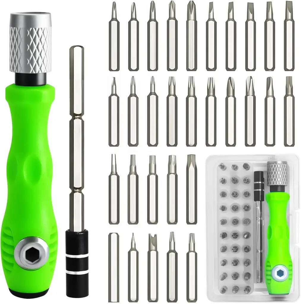 Ensemble de tournevis de précision 32 en 1, mini tournevis magnétique, kit d'outils de réparation professionnel pour lunettes, montres, ordinateurs portables, appareils électroniques, jouets, bijoux, ordinateurs.