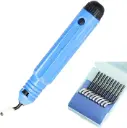 Grattoir NB1100 + 10 lames BS1010, outil d’ébavurage, de finition et de coupe de tête, 1 ensemble d’outils avec poignée fixe et lame en plastique pour enlever les bavures